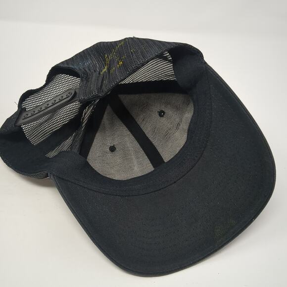 Columbia Patch Snapback Mesh Back Trucker Hat Black One Size Adjustable - Picture 7 of 8